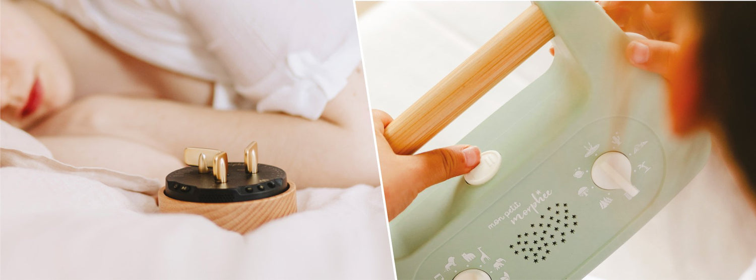How does a screen-free sleep device work without using a smartphone or tablet?